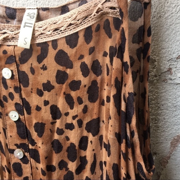 Super Rare Spell Saphari Maxi Sundress in Leopard size S - Picture 7 of 14
